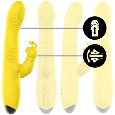 Vibratore multifunzione TOKY INTENSE con stimolatore clitorideo e 8 modalità di leccata